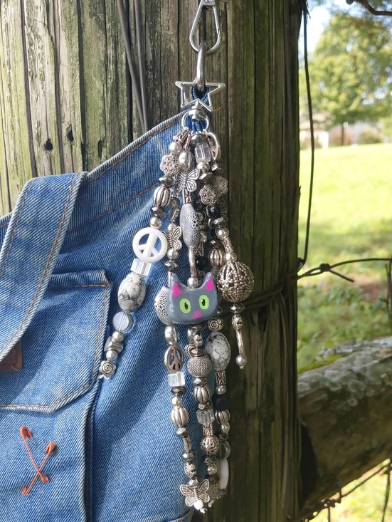 Hand Crafted Accessories - Handcrafted Cat keychain